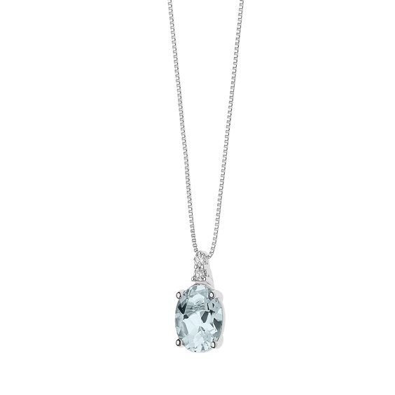 Collar Comete Mujer Fantasia Di Acquamarina in Oro blanco 0.7 Ct GLQ267 - GLQ267